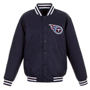 Tennessee Titans Navy Blue Wool Varsity Jacket