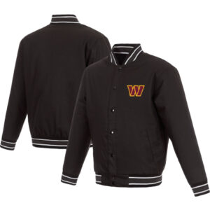 Washington Commanders Black Varsity Jacket