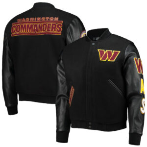 Washington Commanders Pro Standard Logo Black Varsity Jacket