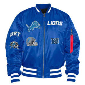 Detroit Lions MA-1 Bomber Royal Blue Jacket