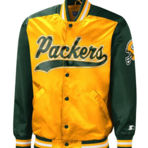 Green Bay Packers Tradition Yellow and Green Varsity Jacket