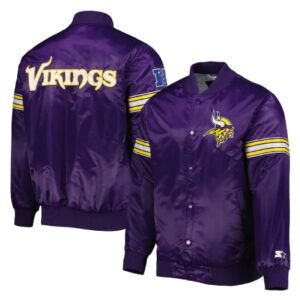 Minnesota Vikings Starter The Pick and Roll Purple Bomber Jacket