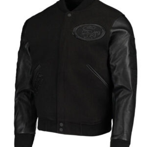 NFL San Francisco 49ers Black Varsity Jacket