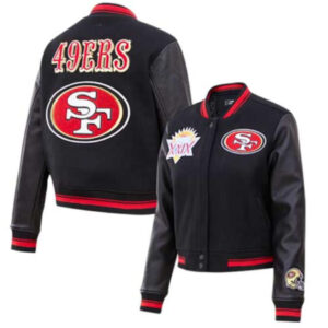 NFL San Francisco 49ers Mash Up Black Varsity Jacket