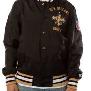 New Orleans Saints Black Bomber Jacket