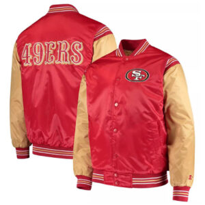 San Francisco 49ers Enforcer Scarlet And Gold Varsity Jacket