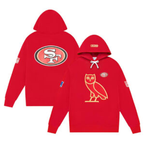 San Francisco 49ers OVO Red Pullover Hoodie