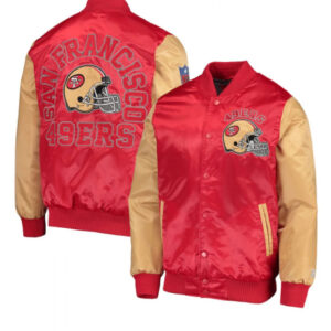 San Francisco 49ers Red and Gold Varsity Jacket