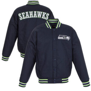 Seattle Seahawks JH Design Poly Twill Varsity Jacket