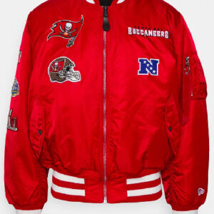 Tampa Bay Buccaneers MA-1 Red Bomber Varsity Jacket