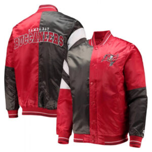 Tampa Bay Buccaneers Starter Leader Red And Black Varsity Jacket