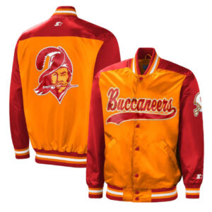 Tampa Bay Buccaneers Tradition Orange And Red Varsity Jacket